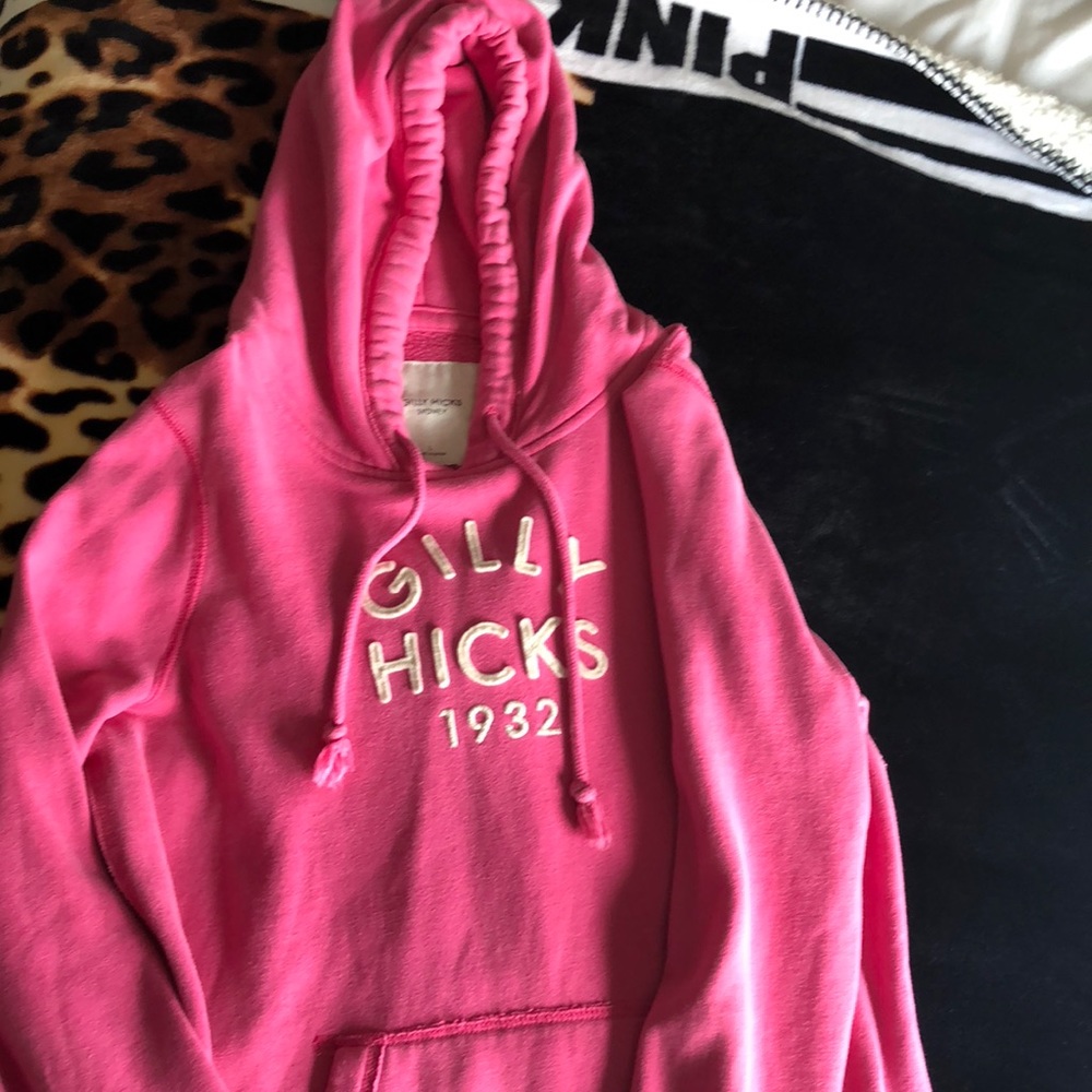 Pink hooded sweatshirt